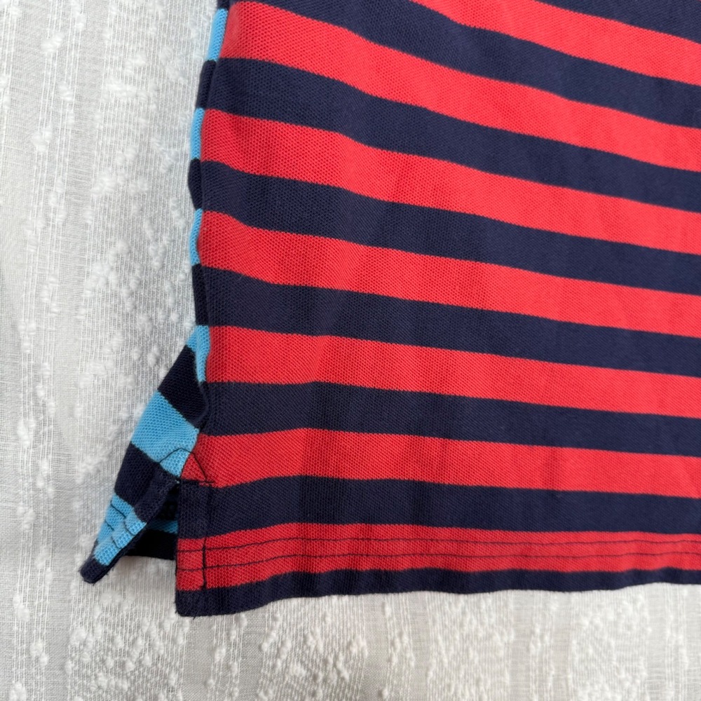 90s Club Room Mens Striped Rugby Polo Shirt Size XXL Knit Dopamine Retro Pocket - Picture 10 of 15